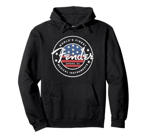 Fender American Flag Circle Stamp Logo Sudadera con Capucha