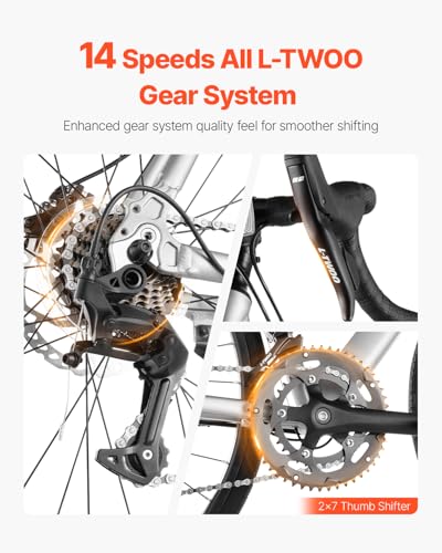 VEVOR 14-Speed Road Bike Disc Brake