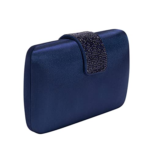 Image of Satin Rhinestones Evening Bags Party Bridal Clutch Purse For Women Prom Clutch