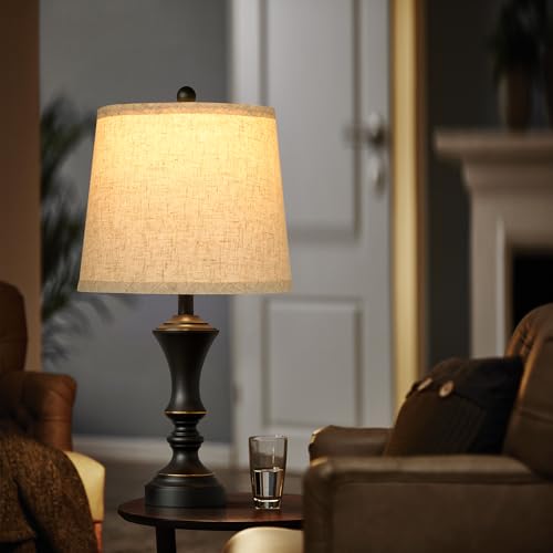 ROTTOGOON-Retro-Table-Lamps-Set-of-2-Nightstand-Lamp-for-Bedroom-Vintage-Rustic-Table-Lamps-for-Living-Room-Traditional-Nightstand-Bedside-Lamps-22-Black-Bulb-NOT-Included