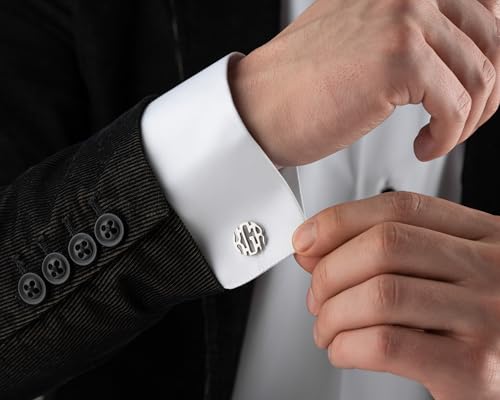 Mancuernillas personalizadas de plata 925 para hombre miniatura 2