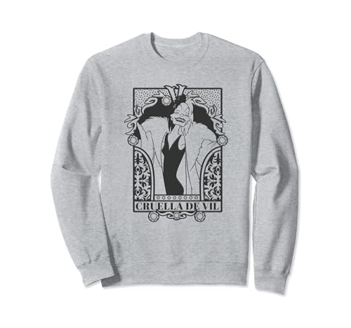 Sweat Cruella De Vil Disney Villains design carte de tarot imprimé pour adulte