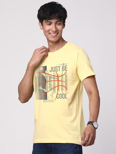 Image of ADRO 100% Cotton Lycra Tshirts for Men Combo Pack of 3 | Regular Fit | Printed T Shirt | Round Neck Half Sleeve| Mens Tshirts