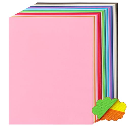 60 Sheets Textured Colored Cardstock - 8.5 x 11.0 inch / 30 Colors 85Ib 230gsm 21.6 x 27.9 cm Heavyweight Card Paper for DIY Card Art Paper Crafting Scrapbook Festive Decor UAP14