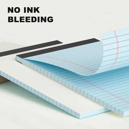 5pcs small note pads 5x8 notebook college ruled legal pads color notepads 5 pack study back writing pads 5 x 8 perforated narrow ruled pads of paper for school amp office supplies 30 sheetspack