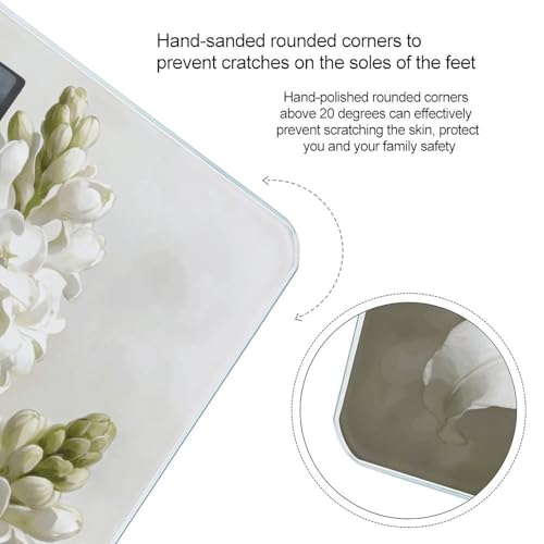 Báscula digital de baño Flower Set blanca, hasta 180 kg miniatura 4