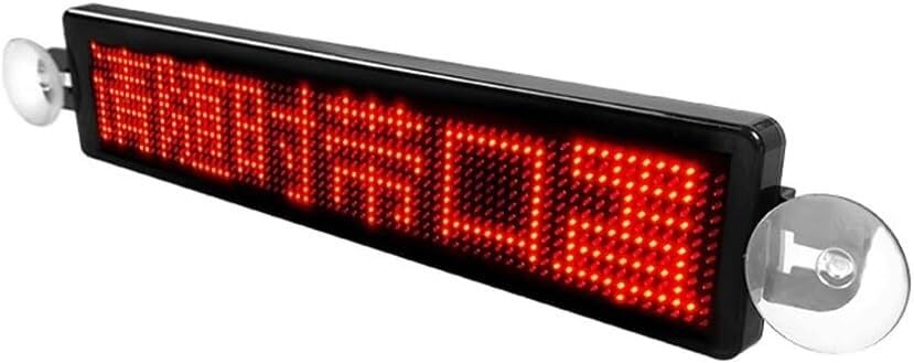 Pantalla LED para coche con desplazamiento móvil de texto programable color rojo de alta visibilidad