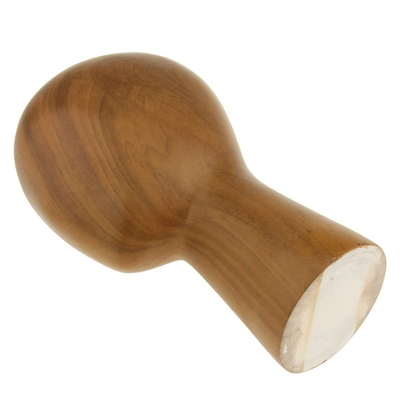 Tête de mannequin mannequin en fibre de verre grain de bois - Support de présentation pour perruques, chapeaux - Support pour présentation de chapeaux et perruques(B: motif bois couleur foncée)
