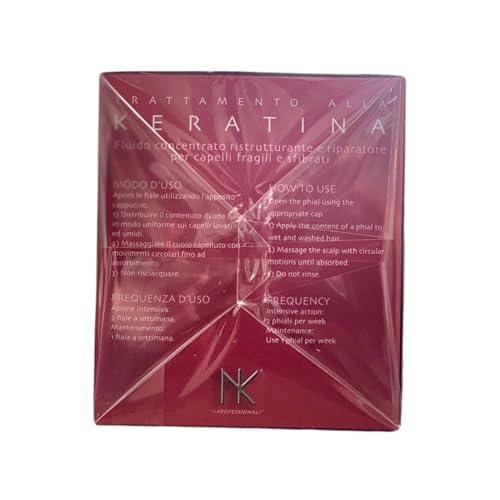Trattamento Alla Keratina Professionale , 10 Fiale Fluido Ristrutturante Concentrato Riparatore Alla Cheratina , Olio Mineralizzante Ricostruzione Per Capelli 10X10ML - 4