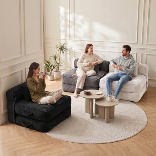 ORWIPO Folding Convertible Sleeper Chair Sofa Bed w/ Pillow (Various Colors) - image 8