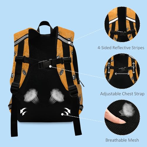 Toddler Backpack Halloween Spider Web Mini School Bag Boys/Girls Cute Small Schoolbag Kindergarten Pre School Bags with Chest Strap4