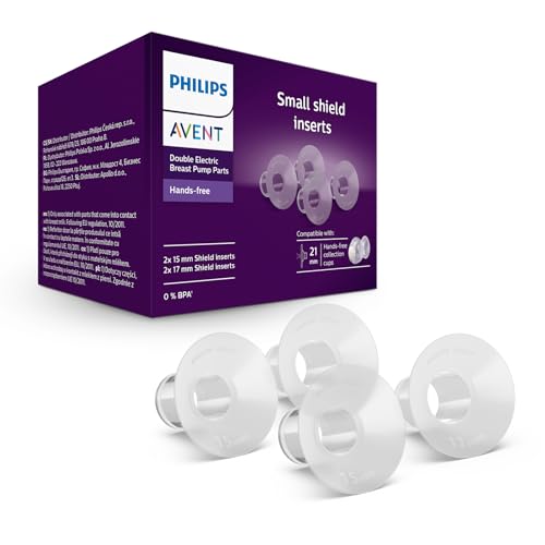 Philips Avent Insertos de pezón chicos (15 mm) e insertos (17 mm) para extractores de leche eléctricos manos libres,...