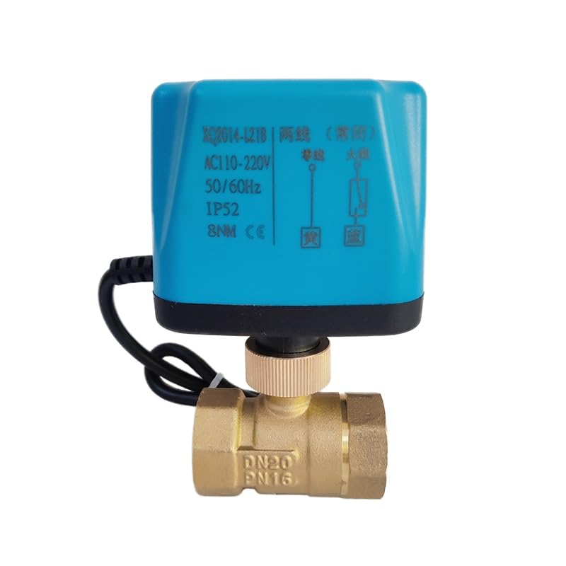 Mosiężny 2-przewodowy zawór kulowy z silnikiem z wyłączaniem i resetowaniem, 8 N·m, wysoki moment obrotowy, 220 V, 110 V, 24 V, 12 V AC/DC, alternatywny elektryczny zawór elektromagnetyczny (12 V