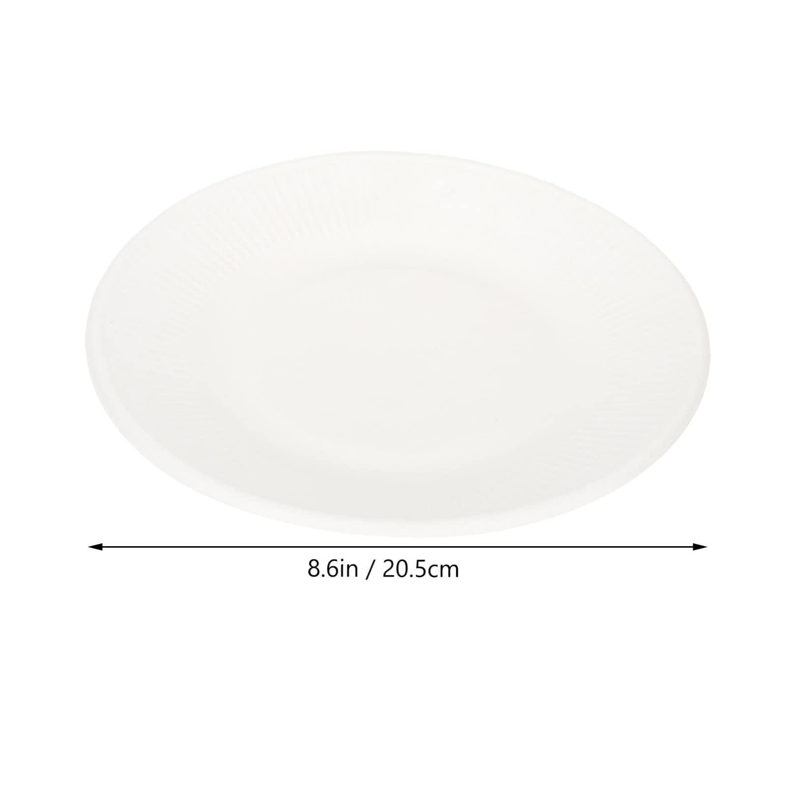 SOLUSTRE Pappteller für Geburtstag 50 Stück Weiß Biologisch Abbaubare Einwegteller aus Papier Mikrowellengeeignet Party Pappteller zum Selbstbemalen für Weihnachten und Dekoration