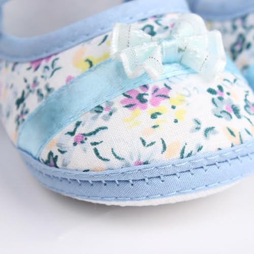 Girls Shoes Athletic Designed Soft Sole Floral Print Casual Bowknot Shoes Classic Retro Ballet Shoes2