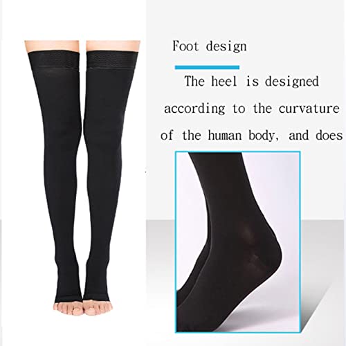 Meias de compressão Suporte firme 23-32 Mmhg Meias de compressão de gradiente de tubo médio com faix