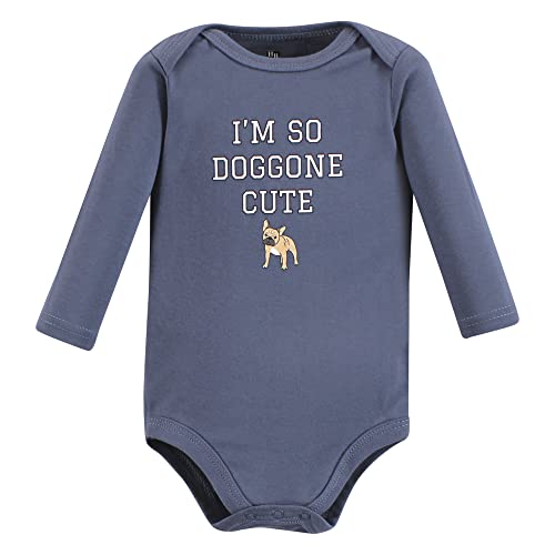 Hudson Baby Unisex Baby Cotton Long-Sleeve Bodysuits, Boy Dogs 7-Pack, 9-12 Months — view 3