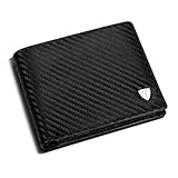 TEEHON Geldbörse Herren mit Münzfach & RFID Schutz, Geräumiges Portmonnee Heren Valentinstag für Männer, Geldbeutel Portmonaise inkl Geschenkbox, Querformat (Carbon)
