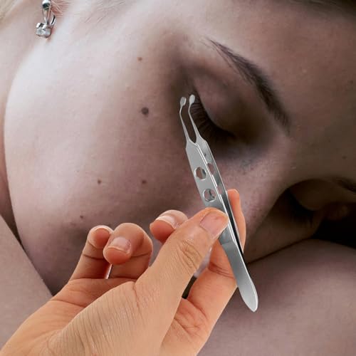 Pinzas de párpados de acero inoxidable punta lisa para cuidado ocular multifuncional profesional 5