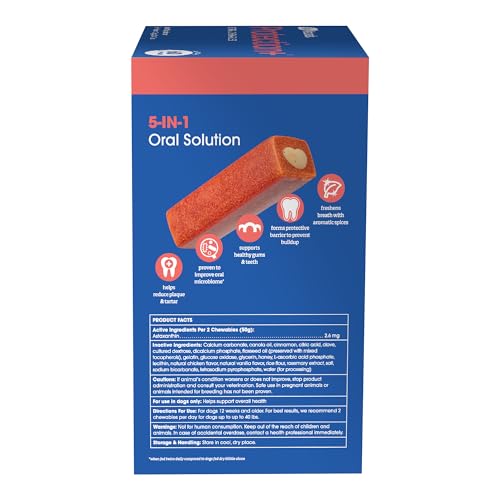 Image of Ark Naturals Protection+ Brushless Toothpaste - Medium Breeds, 54oz Bag - Dog Dental Chew with Toothpaste Center - Prevent Plaque & Tartar and Freshen Breath with Dental Chews for Dogs