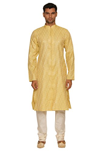 Image of Manyavar Men's Blended Banded Collar