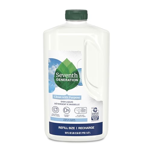 Image of Seventh Generation Hand Dish Wash Refill, Free & Clear, Tough on Grease, 50 Fl. Oz.
