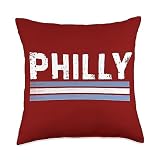 Philly Retro Vintage Philadelphia Pennsylvania Tourism Gift Throw Pillow