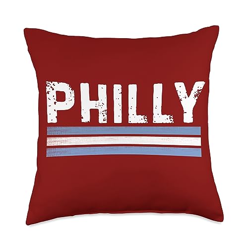 Philly Retro Vintage Philadelphia Pennsylvania Tourism Gift Throw Pillow