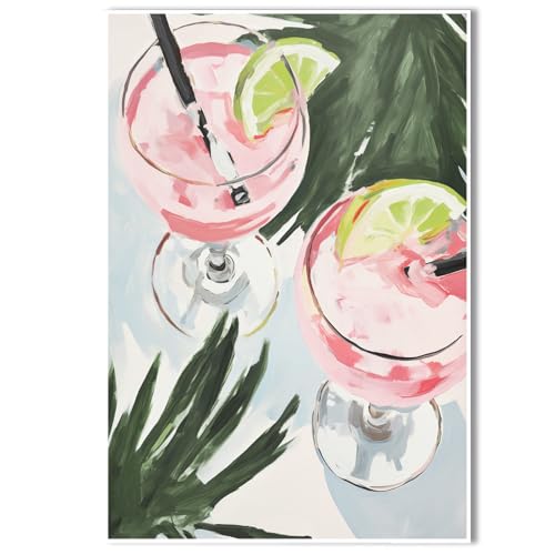 Champagne Glass Wall Canvas Art Pop Drink Poster Art Hipster