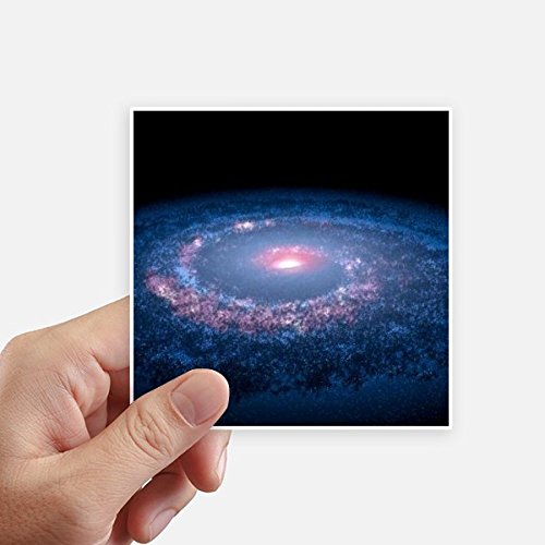 Autocollant carré nébuleuses blanc bleu pour masquer les rayures 10cm - 2