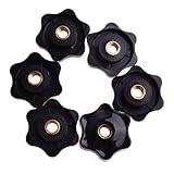 6 Sterngriffmutter M10x38mm, Flügelmutter Handfestziehbar mit Rändelung für Werkstatt, Industrie & Landmaschinen