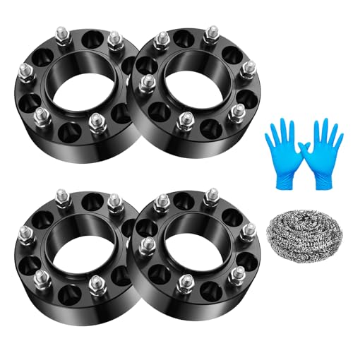 Image of BDFHYK 6x139.7mm Wheel Spacers 2 inch 6x5.5 Hubcentric Wheel Spacer Compatible with 21-23 Bronco,11-23 Ranger, Forged 6 Lug Wheel Adapters M12x1.5 & 93.1mm Hub Bore, Set of 4