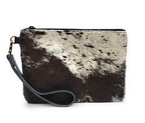 Mesa Luna Cowhide Leather Wristlet - Dark Brown Clutch - Handcrafted In The Usa! #TOP21