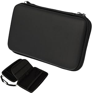 Techgear 2DS XL Hartschalen-Tasche Schwarz