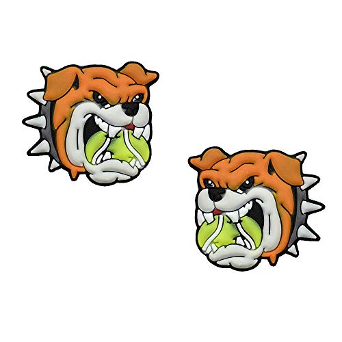 Racket Expressions Bulldog Angry Dog Tennis Racket Shock Absorber Tennis Dampener 2 Pack