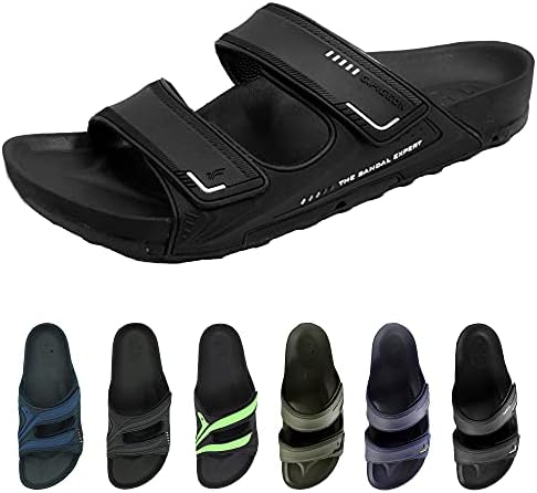 Gold Pigeon Shoes GP Pirogue Orthoheel Slide Sandas: 1545 Black, Women Size 9.5-10 & Men Size 8-8.5 (1545-blk-40)