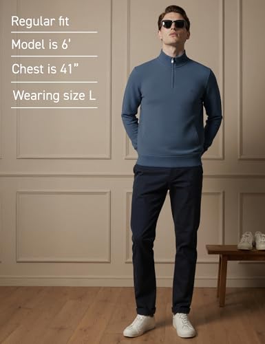 Image of DAMENSCH ReNEWd Soft Ribbed Texture, Strong Durable Fabric, Dyes Ottoman Half-Zip Sweatshirts