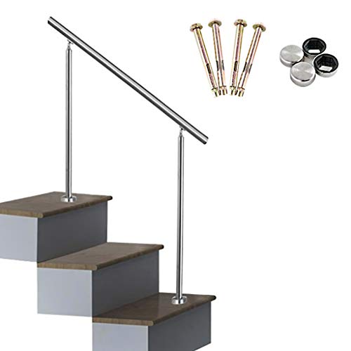 Rambarde d'escalier inox au design minimaliste sans traverse et finition brossée - 2