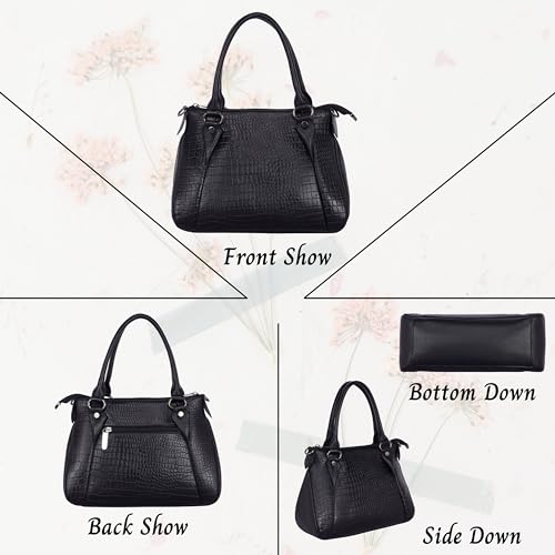 Image of DORPER MONEY Hill Full-Grain Durable Leather Top-Handle satchel Tote Handbags & Shoulder Sling Bags For Women Office Branded Stylish Latest