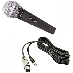 Tipos De Micrófonos Dinámicos Audibax Tokyo 1600 - Micrófono de Mano Cardioide - Micrófono Dinámico para Uso Vocal - Tipo Unidireccional - Interruptor ON/Off - Baja Distorsión y Sonido Limpio - Cable XLR Hembra a Jack Incluido