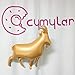 6Pcs Gold Goat Balloons, You Are The Goat Balloon,Capricorn Party/Greatest Of All Time Sports/Graduation/Birthday/Retirement Party Decoration Supplies,Farm Goat Balloons
