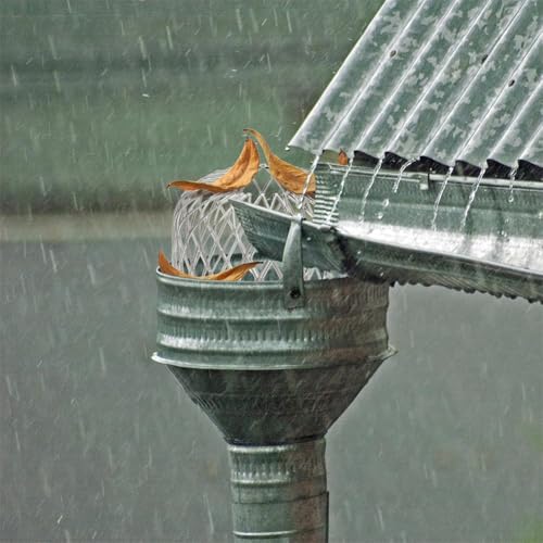 Fallrohrschutz Dachrinnenschutz,Laubsieb,Laub Rinnensieb Metall,Dachrinnen Laubschutz,Blättersieb,Laubfanggitter,Regenrinnen Laubschutz,Laubschutz Dachrinne,Regenrohrschutz für Laub Verschmutzung Moos