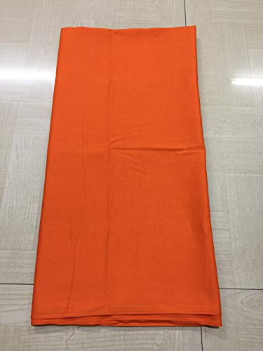 Image of BKRKJ Women's Lizibizi Cotton Unstitched Dress Material Plain Fabric by Meter for Sewing Suit,Salwar,Blouse,Shirt,Kurta,Pyjama,Pathani,Kameez,Chudidar,Patiyala (Orange 24, 5 Meter)