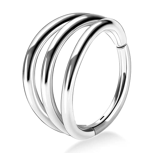 OUFER Body Piercing 16G Piercing Helix Acier Chirurgical 316L Piercing Conch Hoop Piercing Oreille Cartilage Piercing Nez Anneau Segment Articulé Septum Nez Piercing Daith Tragus pour Femme Homme