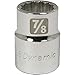 Dynamic Tools D022428 3/4" Drive 12 Point SAE Socket with 7/8" Standard Length, Chrome Finish