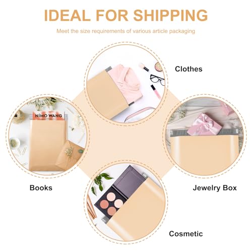 Image of Metronic Poly Mailers 10x13 100PC Small Shipping Bags Envelopes for Clothes | Self Seal Mailers Poly Bags for Small Business, Waterproof Tear-Proof Plastic Packaging Mailing Bags for Shipping Beige