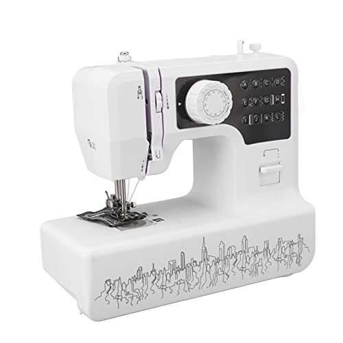 Mini Máquinas de Coser, Máquina de Coser Eléctrica Portátil, Máquina de Reparación de Escritorio con Pedal, Cajón de Almacenamiento, Máquina de Coser para Proyectos Pequeños(EU) Cover