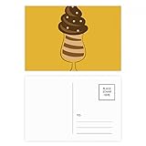 Matériel: carte postale DIYthinker Coupe chocolaté douce crème glacée motif Jeu de cartes postales anniversaire Carte postale Merci 20pcs Side 5,7 pouces x 3,8 pouces Multicolor 5.7 pouces x 3.8 pouces Multicolore