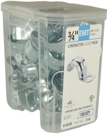 Halex 3/4 in. Electrical Metallic Conduit Strap Clamp – 1 Hole EM...