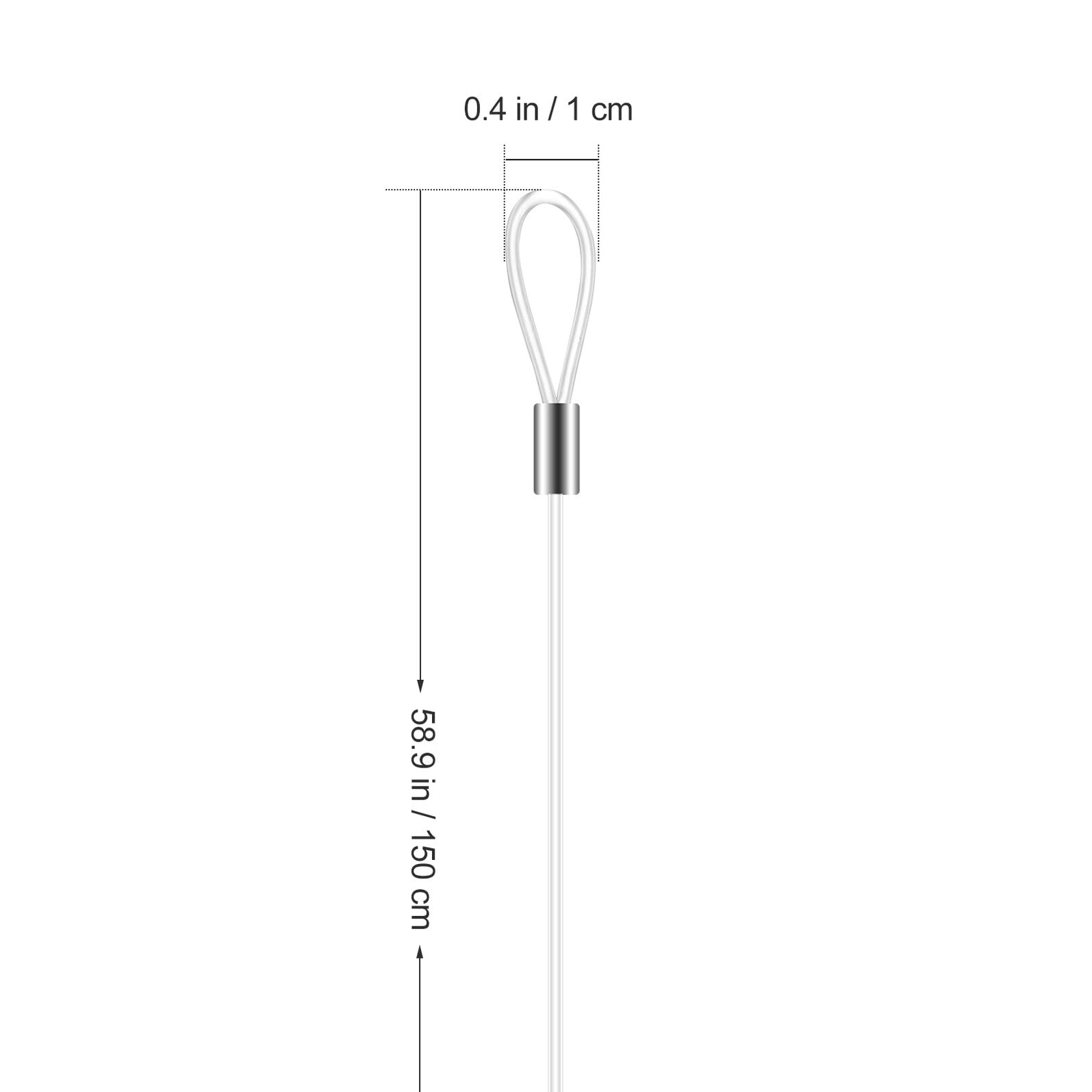 DIYEAH 12 corde in nylon trasparente da 1,5 m, filo invisibile per appendere quadri, con design ad anello, per fai da te, uso domestico, kit per appendere cornici a specchio